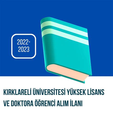 kırklareli üniversitesi yüksek lisans 2019 2020